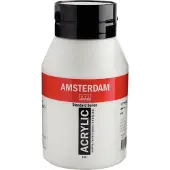 Amsterdam Acrylverf - Witte Acrylverf - Zinkwit - Acrylic Paint - Acrylaatverf – Acrylic Paint – Hobbyverf – Kunstschildersverf - Pigmentrijke Sneldrogende Verf - 1000ml - Incl. Crea Gift