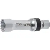 Bgs Twaalfzijdige bougiedoos met borgveer aandrijfvierkant 10 mm (3/8") SW 18 mm