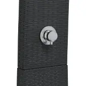 vidaXL Buitendouche, zwart, 55x60x224 cm, polyrotan en acaciahout
