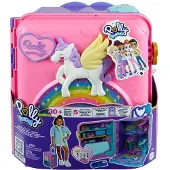 Mattel - Pollyville Resort Rolkoffer - Speelfigurenset