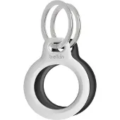Belkin Beschermende houder met sleutelhanger - geschikt voor Apple AirTag - Zwart/Wit - 2 pack