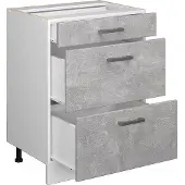 Vicco R-Line Keukenonderkast – 60 cm met laden, zonder werkblad Beton