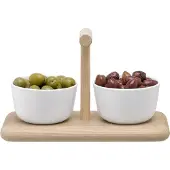 LSA International Serveerplank L.S.A. Dine met 2 Schalen Diep
