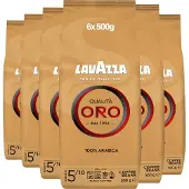 Lavazza Qualità Oro Koffiebonen - 100% Arabica Koffie Bonen - Intensiteit 5/10 - 6 x 500 gram