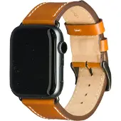 dbramante1928 Copenhagen Apple Watch 42/44/45 mm Leren Bandje Bruin/Space Gray