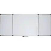 MAUL Vouwbord MAULstandard, grijs geplastificeerd, magnetisch, 2 panelen, B 1500 x H 1000 mm