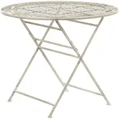 Beliani BIVIO - Inklapbare tafel-Wit-IJzer
