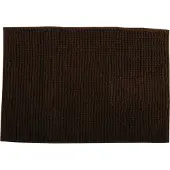 MSV Badkamerkleed/badmat voor op de vloer - bruin - 40 x 60 cm - Microvezel - Badmatjes
