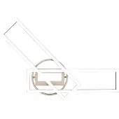 TRIO LED-plafondlamp Twister, dimbaar, alu / grijs / zink, Woon-/ Eetkamer, metaal, Modern, LED plafondlamp