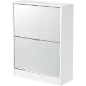 En.casa Schoenenkast Kragerø met spiegels 80x60x24 cm wit