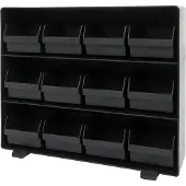 MCW Theezakjeshouder -M10, theedoos opbergdoos, theeopslag, 12 uitneembare vakken, 30x33x8cm zwart