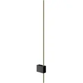 Maytoni LED-wandlamp Pars, zwart, Woon-/ Eetkamer, Aluminium, Modern, LED wandlamp