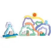 Hape Natuurthema Stapelblokken, 2 stuks, Hout, Meerkleurig