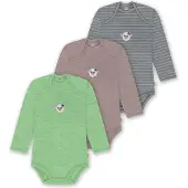 Normani Rompertje/body 'Auckland' beige / grijs / groen / wit