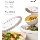 Amuse Tylla voorraadbakken set - 3-delige set, multicolor, voor het n van voedsel