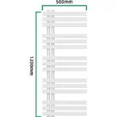 Neu.haus Handdoekradiator 'Slidre' met 15 lamellen, staal, 120 x 50 cm, wit