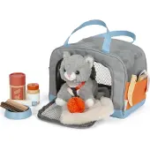 Small Foot - Knuffel Kat met Draagtas en Verzorgingsset