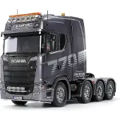 Tamiya Modelbouwpakket Auto - 56376 RC Scania S770 V8 Truck 8X4 SLT Zwaar Transport - Speciale Gun Metal Editie RC Plastic - 1:14 - Modelbouw
