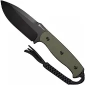 SENCUT Toxodon S24036-2 Black, Green G10, vaststaand mes