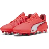 Puma Voetbalschoen 'King Ultimate' watermeloen rood / wit