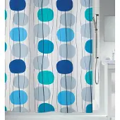 Spirella Douchegordijn Anti-Schimmel - Antibacterieel Douchegordijn Polyester met Kleurrijk Bollendesign voor de Badkamer