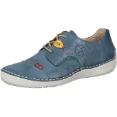 Rieker Veterschoen blauw denim / geel / groen / rood