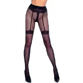 Cottelli collection Sexy Open Panty met Faux Jarretel Uitstraling