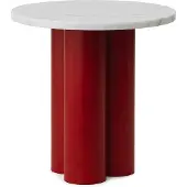 Normann Copenhagen Bijzettafel Dit Table Bright Red White Carrara