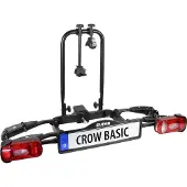 Eufab Crow Basic Towbar Bike Rack 13 Pin - 2 Bikes (E-Bikes Compatible) Zwart