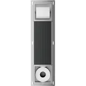 Wiesbaden Toiletrolhouder Zonder Klep en Reserverolhouder Inbouw Rocko RVS