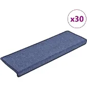 vidaXL Trapmatten 30 st 65x21x4 cm Blauw Rechthoekige Rand