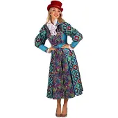 Coppens Jas dame Flower Square Turquoise | Maat 3XL +