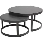 Qopps Tuintafelset Soman - Antraciet - Rond -