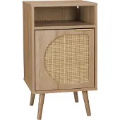 Sweeek Nachtkastje, houtdecor en afgeronde wandelstok Naturel