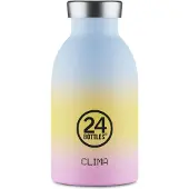 24Bottles Drinkfles 'Clima Horizon' lichtblauw / geel / lichtroze / zwart