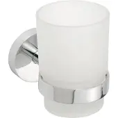 Sapho X-Round glashouder met glas chroom
