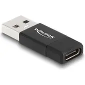 DeLOCK USB 3.2 Gen 2 Adapter USB Type-A male to USB Type-C active female black