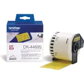 Brother Etiket DK-44605 Zwart op geel (62 mm)