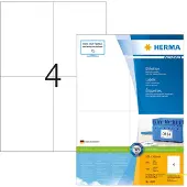 Herma Etiketten 4676 Klevend A4 Wit 105 x 148 mm 100 Vellen à 4 Etiketten