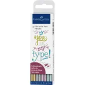 Faber-Castell tekenstift - Pitt Artist Pen - metallic - 4-delig etui - FC-167304