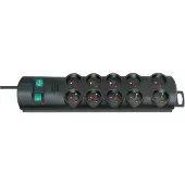 Brennenstuhl 1153304120, 10 stopcontacten / stopcontacten, zwart, IP20, 2 meter, 760 gram, 500 mm