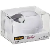 3M Tape Dispenser Design Keivormig by Karim Rashid, Wit + 1 Rol Magic Tape 19 mm x 7,5 m