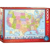 Sonstige Verlage Map of the USA Puzzel (1000 stukjes)