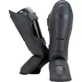 Super Pro Combat Gear Lederen Scheenbeschermer - Grijs - M