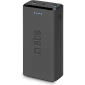 SBS 2xusb-a & 1xusb-c 20000mah 10w Powerbank Zwart