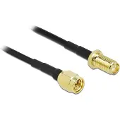 DeLOCK Antenna Cable SMA plug to SMA jack LMR/CFD100 5 m low loss