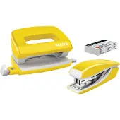 Leitz Heftgerät + Locher WOW 5561 SET, gelb