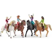 Schleich 42542 Horse Club 42542 bewegliche Sarah & Mystery Spielfiguren-Set