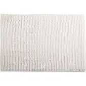 MSV Badkamerkleed/badmat voor op de vloer - ivoor wit - 40 x 60 cm - Microvezel - Badmatjes