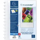 Exacompta Kreacover Showalbum met ringen en uitneembare tassen - 30 tassen - 60 zichten - A4 - - Wit - 86371E
